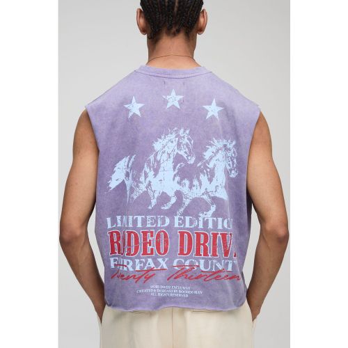 Débardeur oversize délavé à imprimé western - XL - Boohooman - Modalova