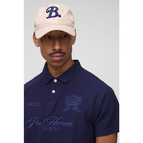 Gorra Con Bordado B, Beige - boohoo - Modalova