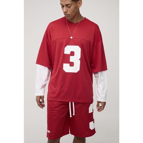 Top de sport oversize en mesh - MAN Official - S - Boohooman - Modalova