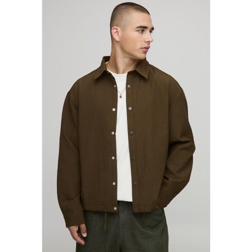 Oversized Ripstop Cargo Bungee Hem Shirt - boohoo - Modalova