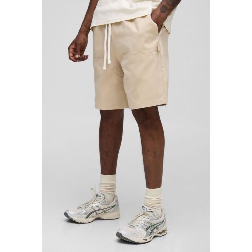 Tall Elasticated Waist Relaxed Fit Carpenter Shorts - boohoo - Modalova
