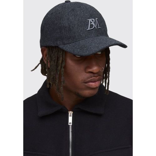 Gorra Man Cardada, Gris - boohoo - Modalova
