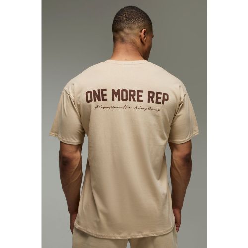 T-shirt de sport oversize à imprimé One More Rep - MAN Active - S - Boohooman - Modalova