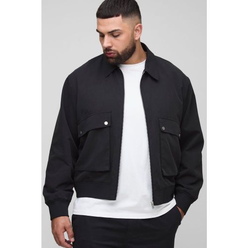 Plus Boxy al Utility Cargo Pocket Harrington Jacket - Technic - Modalova
