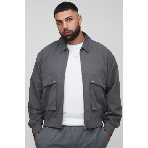 Plus Boxy al Utility Cargo Pocket Harrington Jacket - Technic - Modalova