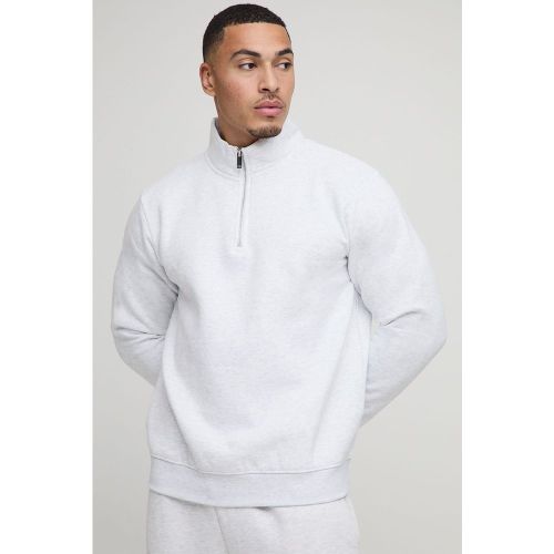 Sweat basique à col zippé montant homme - S - Boohooman - Modalova