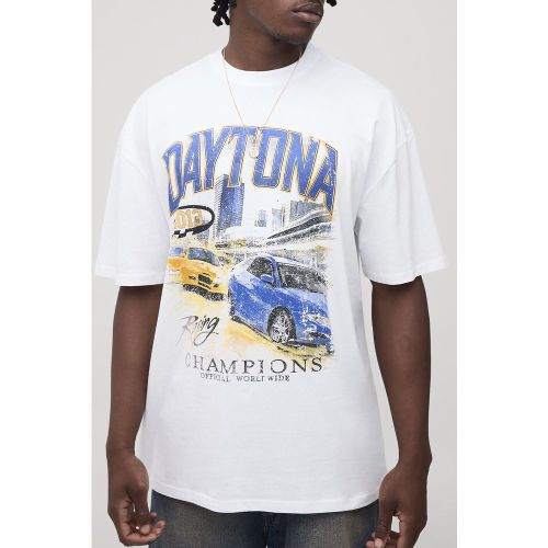 Tall - T-shirt oversize à imprimé Daytona Moto - 2XL - Boohooman - Modalova