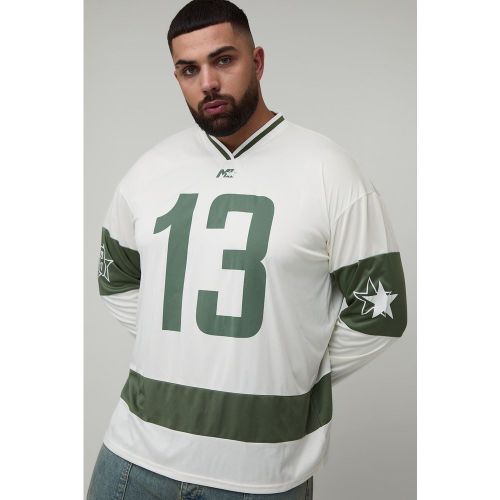 Grande taille - Top de hockey oversize en mesh à manches longues - 2XL - Boohooman - Modalova
