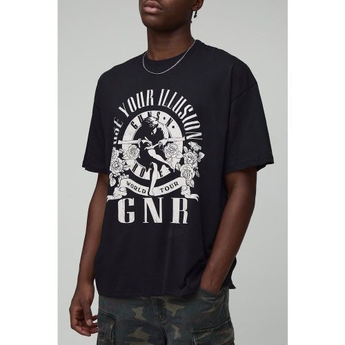 T-shirt oversize délavé à imprimé Guns N Roses - S - Boohooman - Modalova