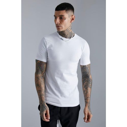 T-shirt moulant à col ras-du-cou - M - Boohooman - Modalova