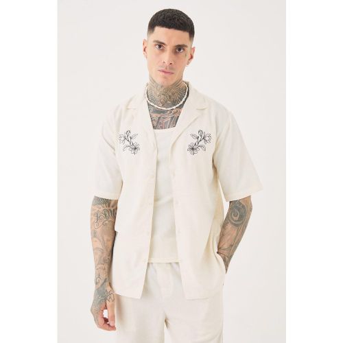 Tall - Chemise à broderie - L - Boohooman - Modalova