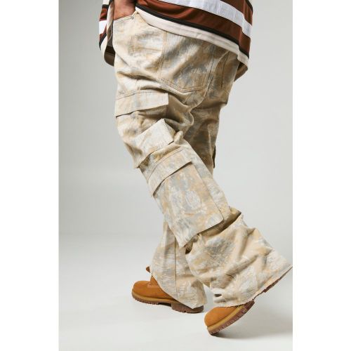 Vaqueros Plus De Campana Cargo Ajustados Con Estampado De Camuflaje Bosque - boohoo - Modalova