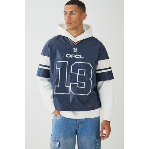 Top de football oversize perforé - M - Boohooman - Modalova