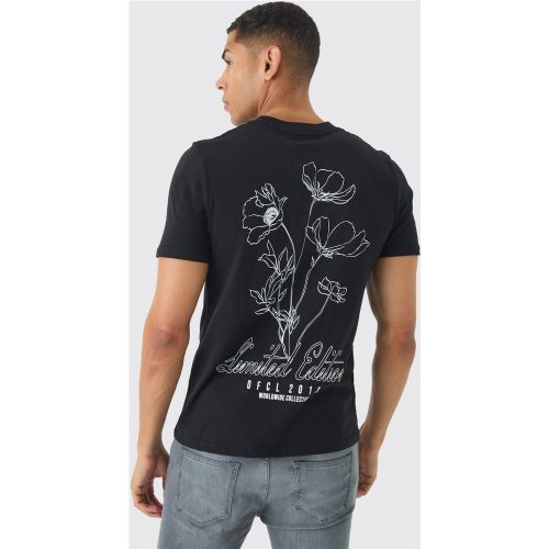 T-shirt cintré fleuri - L - Boohooman - Modalova