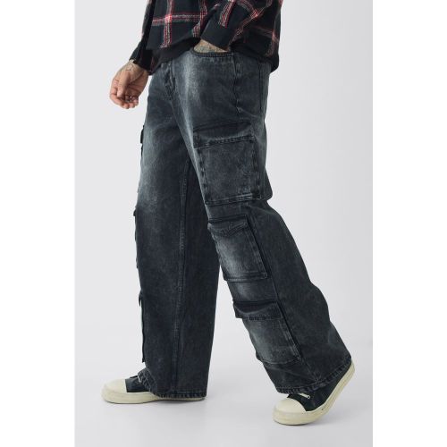 Tall - Jean cargo baggy délavé à poches multiples homme - 40 - Boohooman - Modalova
