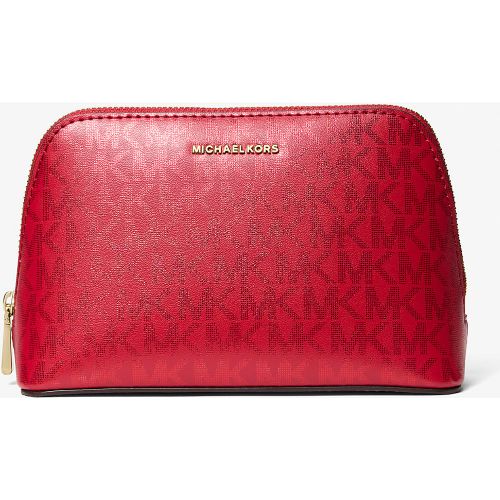 MK Petite trousse de voyage Jet Set métallisée à logo Signature - Michael Kors - MICHAEL Michael Kors - Modalova