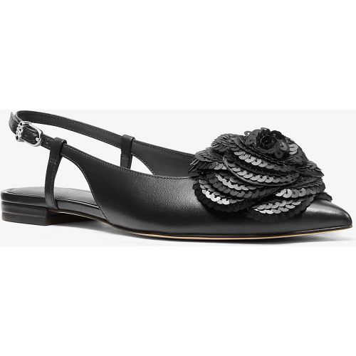 MK Chaussure plate Elodie en cuir travaillé avec bride arrière - Michael Kors - MICHAEL Michael Kors - Modalova