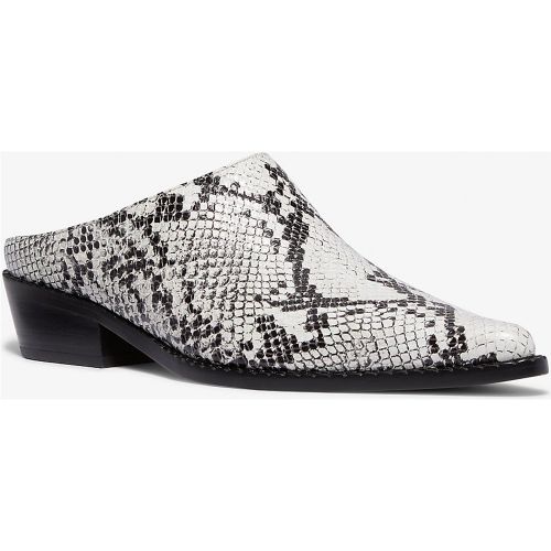 MK Mule Nash en cuir effet serpent en relief - Michael Kors - MICHAEL Michael Kors - Modalova