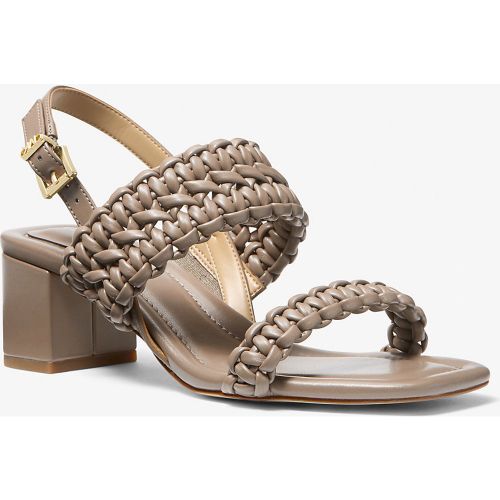 MK Sandale Audrina tressée à talon épais - Michael Kors - MICHAEL Michael Kors - Modalova