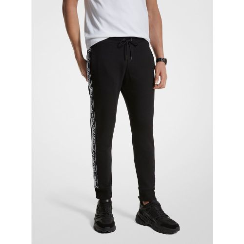 MK Pantalon de jogging en mélange de coton avec bande à logos - Michael Kors - Michael Kors Outlet - Modalova