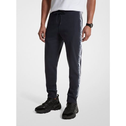 MK Pantalon de jogging en mélange de coton avec bande à logos - Michael Kors - Michael Kors Outlet - Modalova