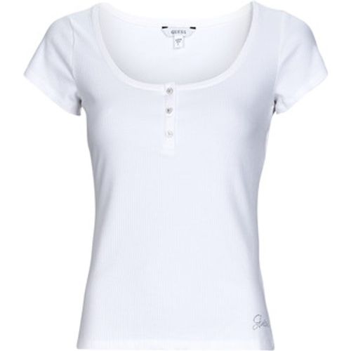 ES SS KARLEE JEWEL BTN HENLEY women's T shirt in - Guess - Modalova