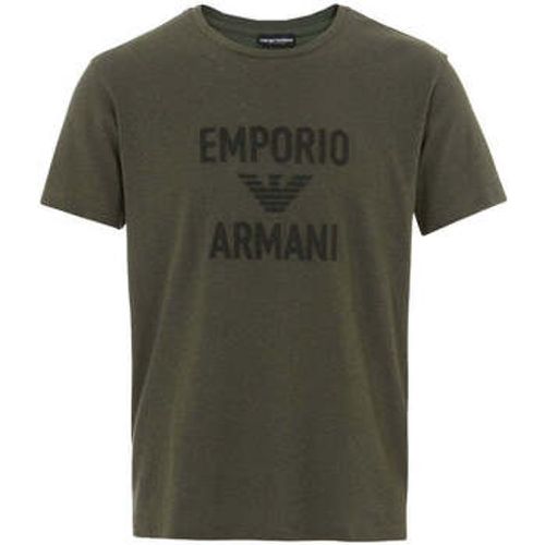 Beach Woven Logo T-Shirt - Military men's in - Emporio Armani - Modalova