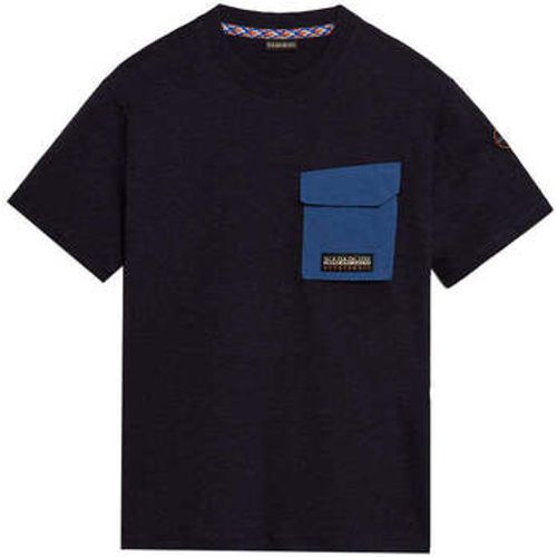 S Tepees T-Shirt Navy men's in - Napapijri - Modalova