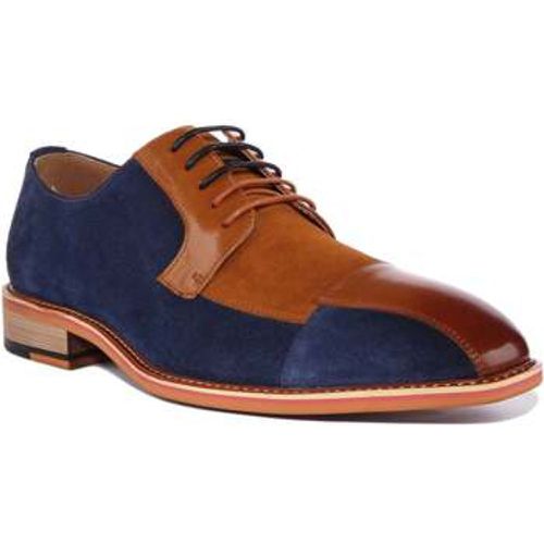 Mens Lace up Leather Suede Brown Blue Lace up men's Slip-ons (Shoes) in - Justinreess England - Modalova