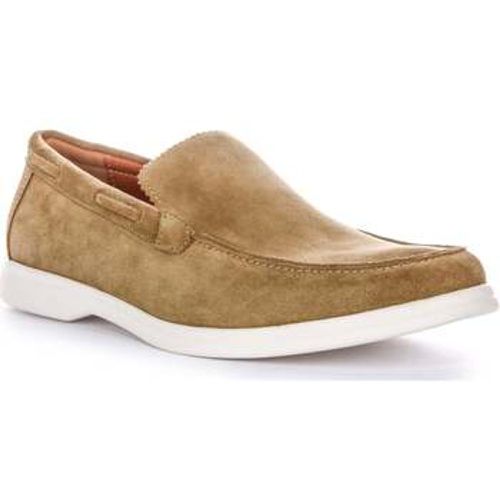 Mens Slip On Casual Soft Olive Suede Yacht Boat men's Slip-ons (Shoes) in - Justinreess England - Modalova