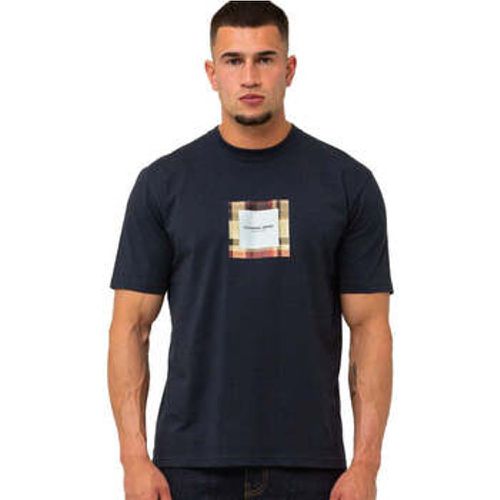 Carter Check Box Logo T-Shirt Navy men's in - Marshall Artist - Modalova