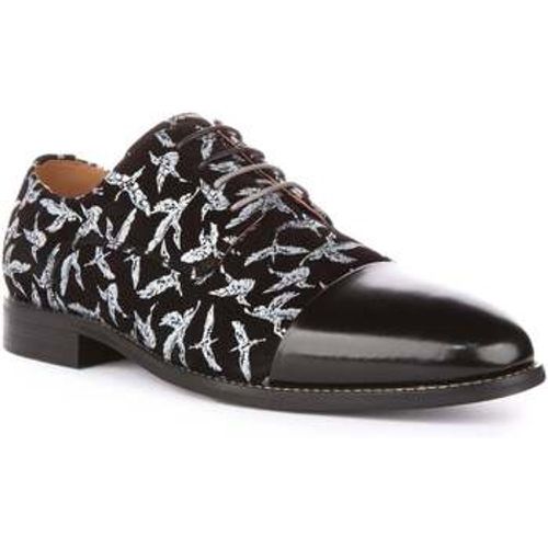 Mens Lace up Bird Print Leather Lace Up Oxford Shoes men's Slip-ons (Shoes) in - Justinreess England - Modalova