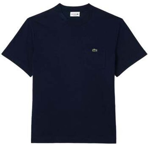 Chest Pocket Cotton T-Shirt Midnight men's in - Lacoste - Modalova