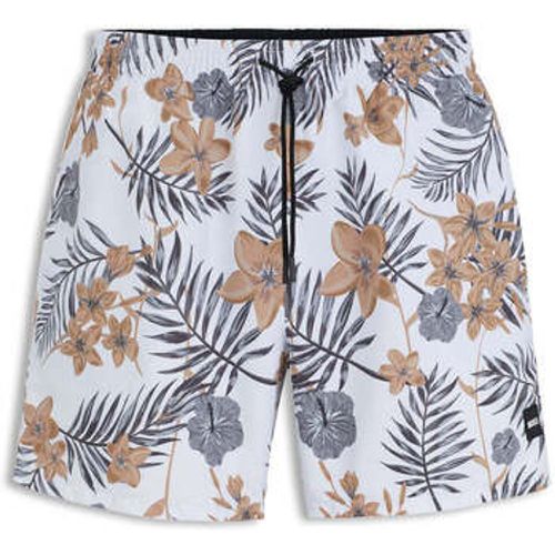 Men's Hugo Logo Detail Tropical Print Piranha Swim Shorts men's in - Boss - Modalova