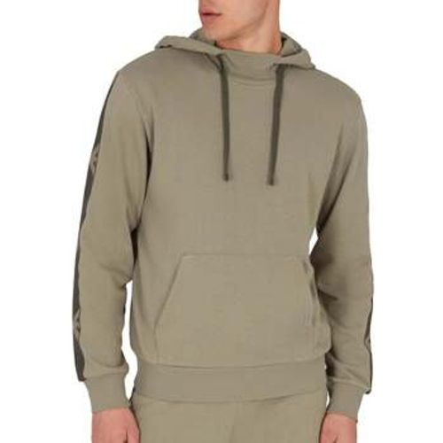 Lounge Woven Tape Hooded Sweatshirt Khaki men's Sweatshirt in - Emporio Armani - Modalova