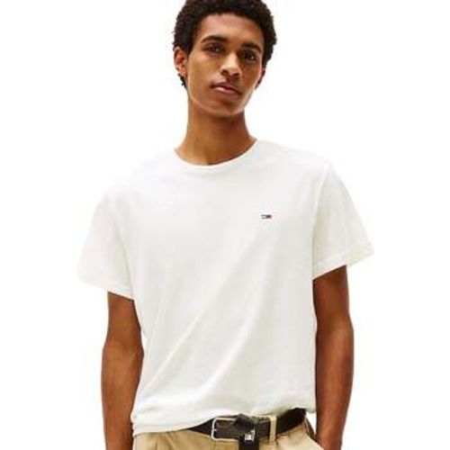 Cotton Basic T-Shirt Ecru men's T shirt in - Tommy Jeans - Modalova