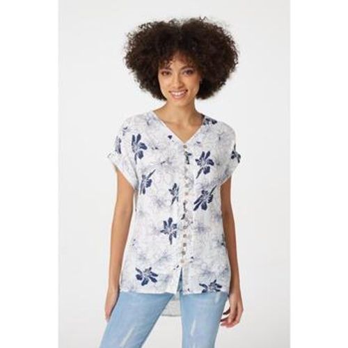Floral Button Front Detail Blouse women's Blouse in - Izabel London - Modalova