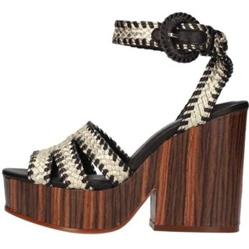 Sandalen S5413 Sandelholz Frau Platin / Schwarz - The Seller - Modalova