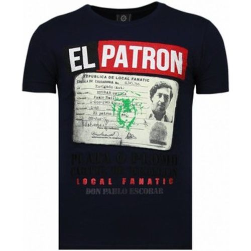 T-Shirt El Patron Narcos Billionaire Strass - Local Fanatic - Modalova