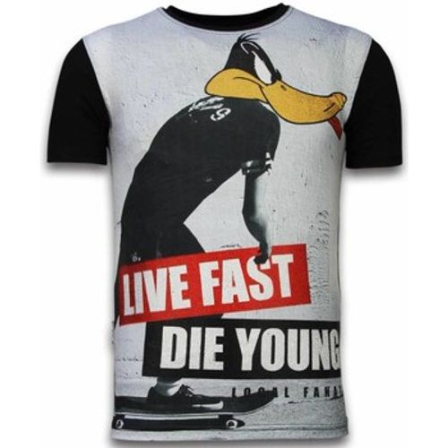 T-Shirt Duck Live Fast Digital Strass - Local Fanatic - Modalova