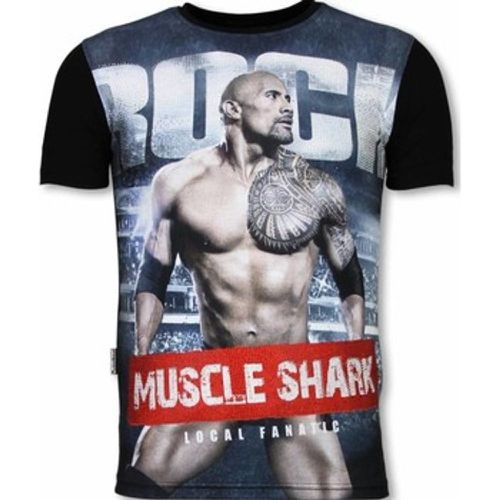 T-Shirt Muscle Shark Rock Digital Strass - Local Fanatic - Modalova