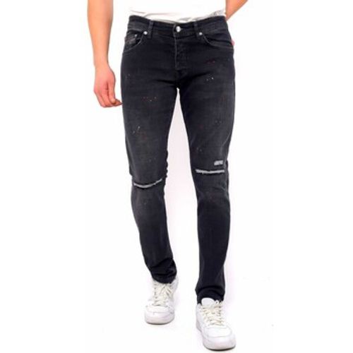 Slim Fit Jeans Ripped Hosen Mit Farbspritzern Slim - True Rise - Modalova