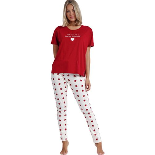 Pyjamas/ Nachthemden Pyjama Hose T-Shirt Dans Mon Coeur - Admas - Modalova
