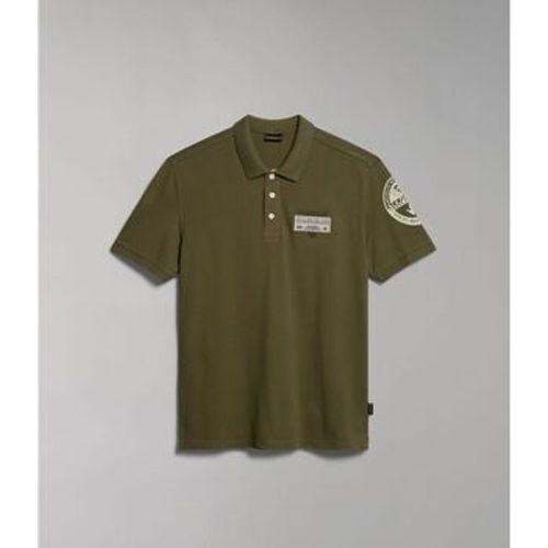 T-Shirts & Poloshirts E-AMUNDSEN NP0A4H6A-GAE1 GREEN LICHEN - Napapijri - Modalova