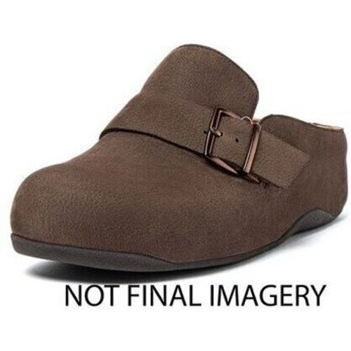 Pantoffeln SHUV BUCKLE-STRAP NUBUCK CLOGS CHOCOLATE BROWN - FitFlop - Modalova