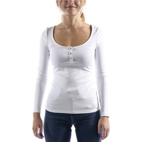 T-Shirts & Poloshirts Maglia Karlee Jewel Henley Bianco - Guess - Modalova