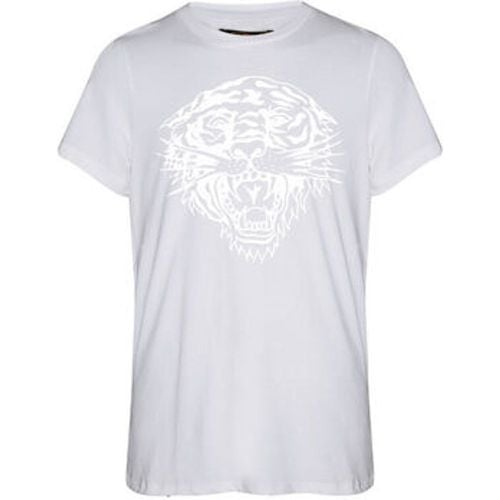 T-Shirt Tiger glow tape crop tank top white - Ed Hardy - Modalova