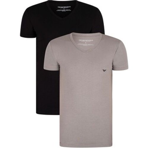 Pyjamas/ Nachthemden 2Er-Pack Lounge-T-Shirts Mit V-Ausschnitt - Emporio Armani - Modalova