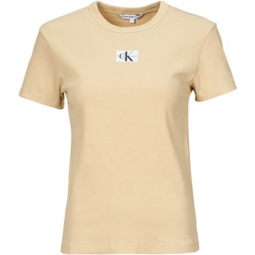 T-Shirt WOVEN LABEL RIB REGULAR TEE - Calvin Klein Jeans - Modalova