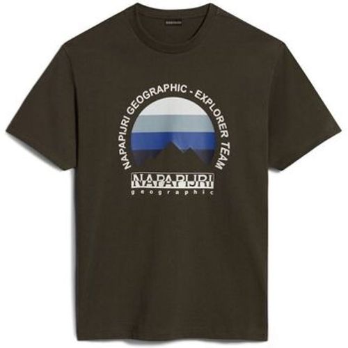 T-Shirts & Poloshirts S-TELEMARKET SS NP0A4HRC-GE4 GREEN DEPHTS - Napapijri - Modalova